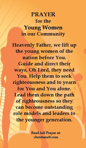 Prayer for the Young Women in our Community