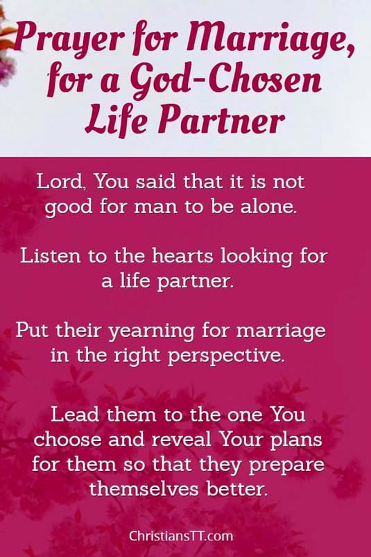 Prayer for Marriage, for a God-chosen partner Prayer for Marriage, for a God-chosen partner