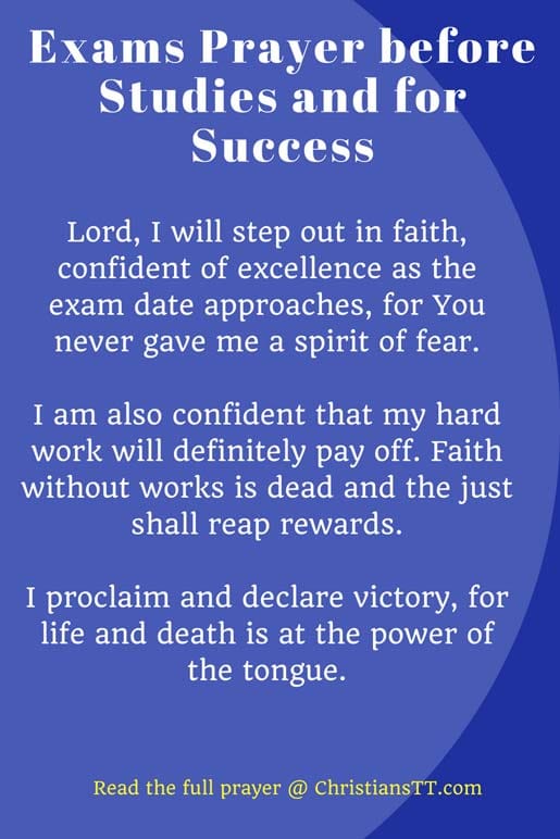 Exams Prayer before Studies and for Success