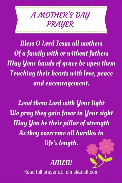 Mother's day prayer pin