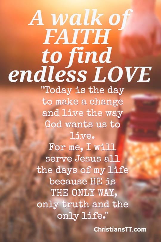 She took a walk of faith to find endless love