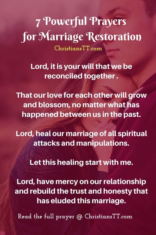 7 Powerful Prayers for Marriage Restoration 7 Powerful Prayers for Marriage Restoration