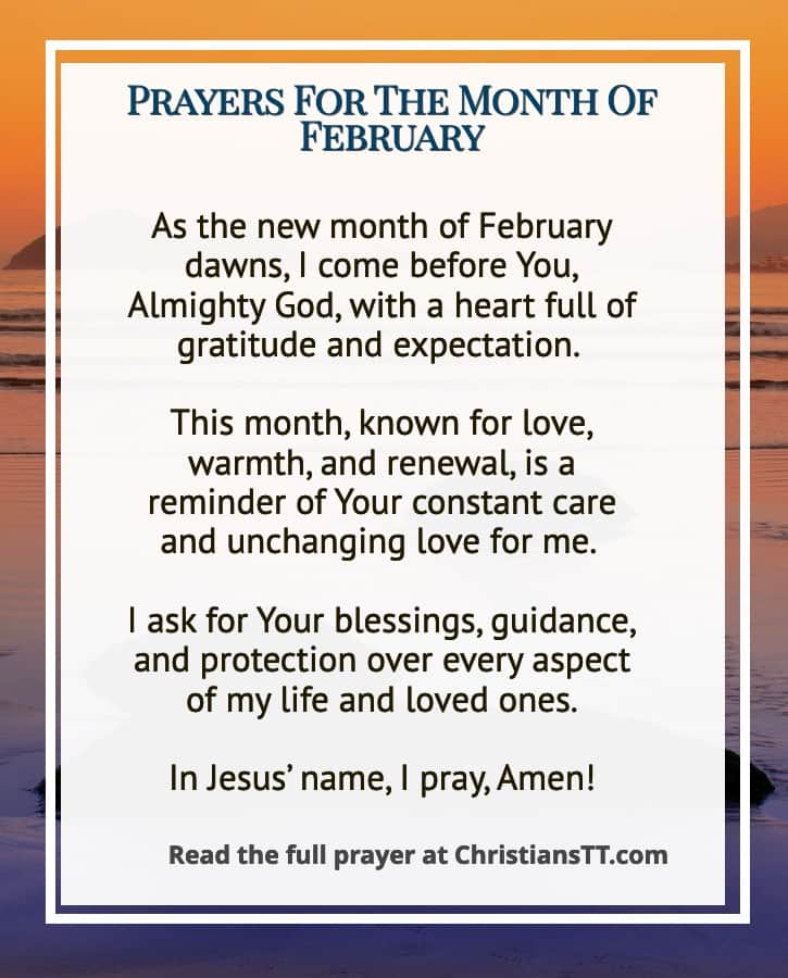 Powerful Prayers For The Month Of February